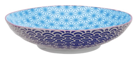 Tokyo Design Studio - Star Wave - Pastabord - 21x5.2cm - Licht Blauw/Roze Rand