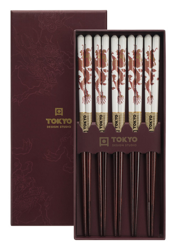 Tokyo Design Studio - Chopsticks Set - Eetstokjes - Draken - 5 paar
