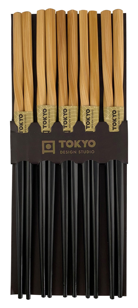 Tokyo Design Studio - Chopstick Set - 5 paar - Black Twist