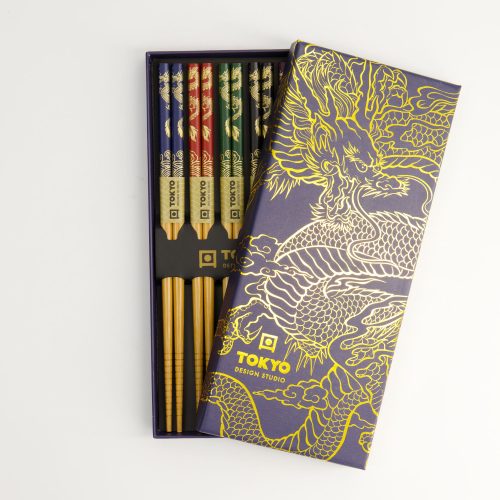 Tokyo Design Studio - Eetstokjes - Cadeauset/5 - Dragon