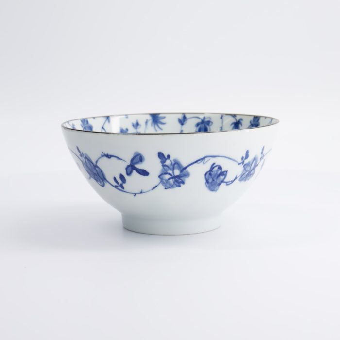 Tokyo Design Studio - Natsu - Karakusa - Kom - Blauw/Wit - 17,8x9,5cm - Afbeelding 3