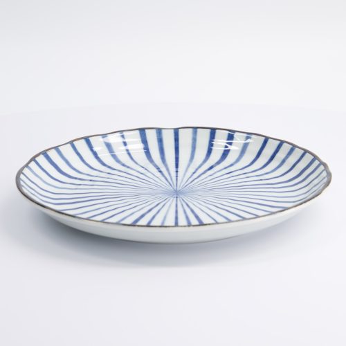 Tokyo Design Studio - Natsu - Tokusa - Dinerbord - Blauw/Wit - 24,7x3cm