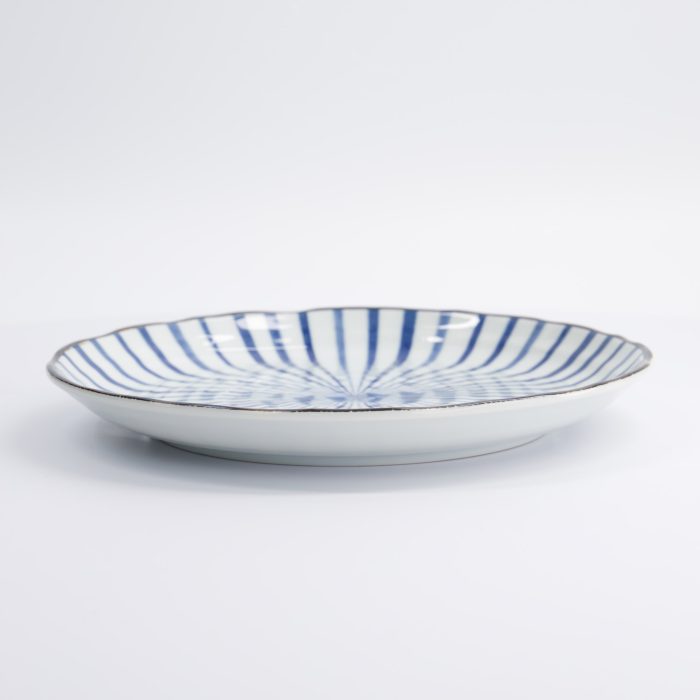 Tokyo Design Studio - Natsu - Tokusa - Dinerbord - Blauw/Wit - 24,7x3cm - Afbeelding 3