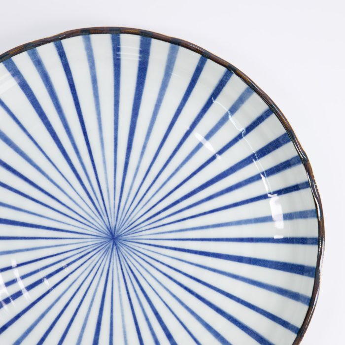 Tokyo Design Studio - Natsu - Tokusa - Dinerbord - Blauw/Wit - 24,7x3cm - Afbeelding 4