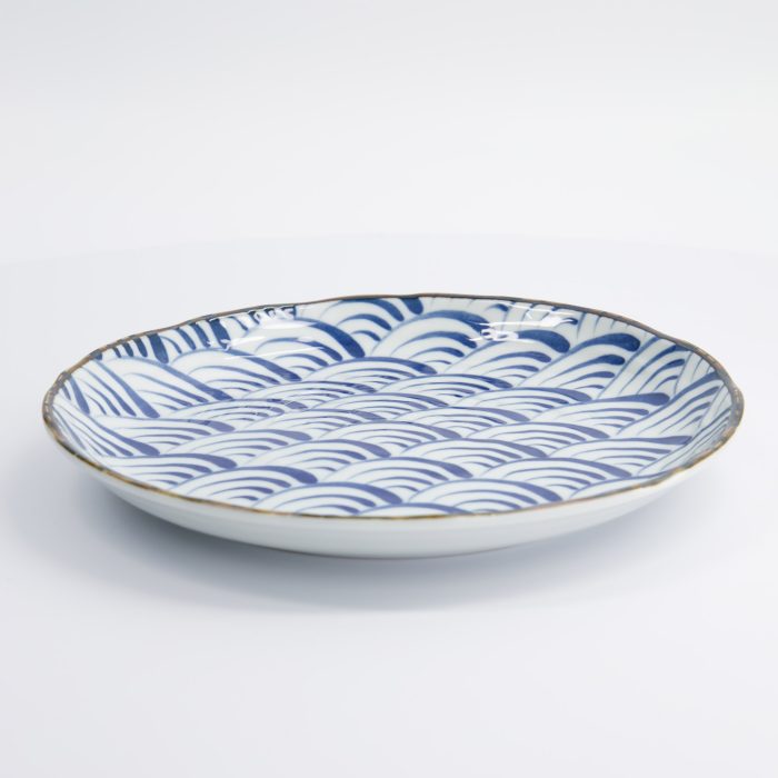 Tokyo Design Studio - Natsu - Nami - Dinerbord - Blauw/Wit - 24,7x3cm