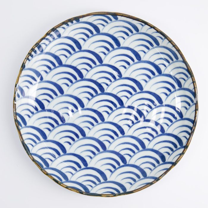 Tokyo Design Studio - Natsu - Nami - Dinerbord - Blauw/Wit - 24,7x3cm - Afbeelding 2