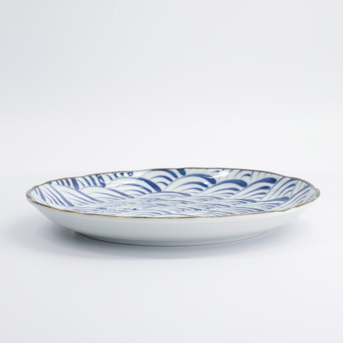 Tokyo Design Studio - Natsu - Nami - Dinerbord - Blauw/Wit - 24,7x3cm - Afbeelding 3