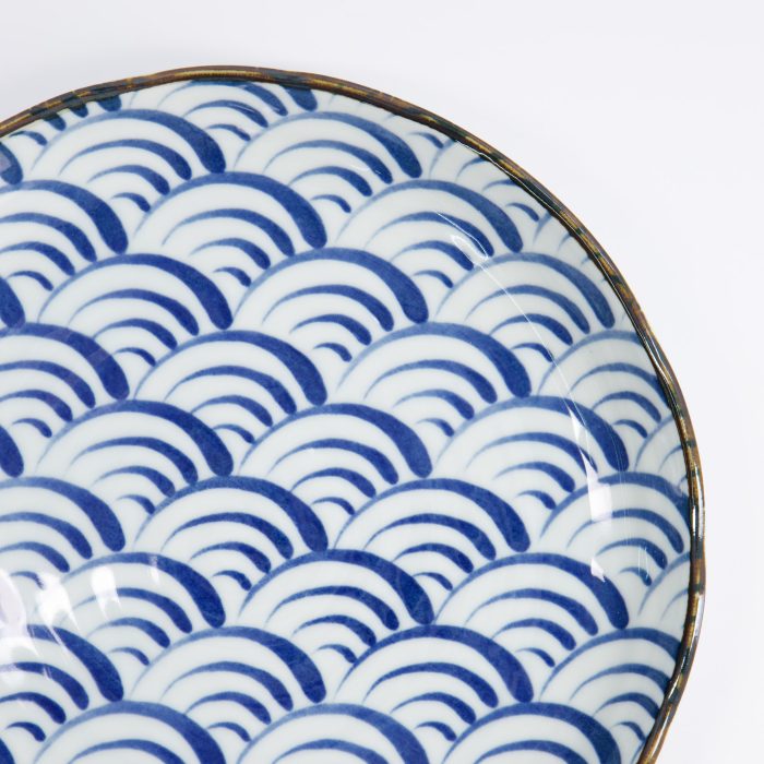 Tokyo Design Studio - Natsu - Nami - Dinerbord - Blauw/Wit - 24,7x3cm - Afbeelding 4